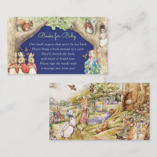 Tarjeta De Recepción Peter the Rabbit Forest Friends Libros para Bebé (Anverso / Reverso)