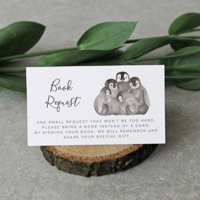Tarjeta De Recepción Petición de Baby Shower de Cute Baby Penguins (Subido por el creador)