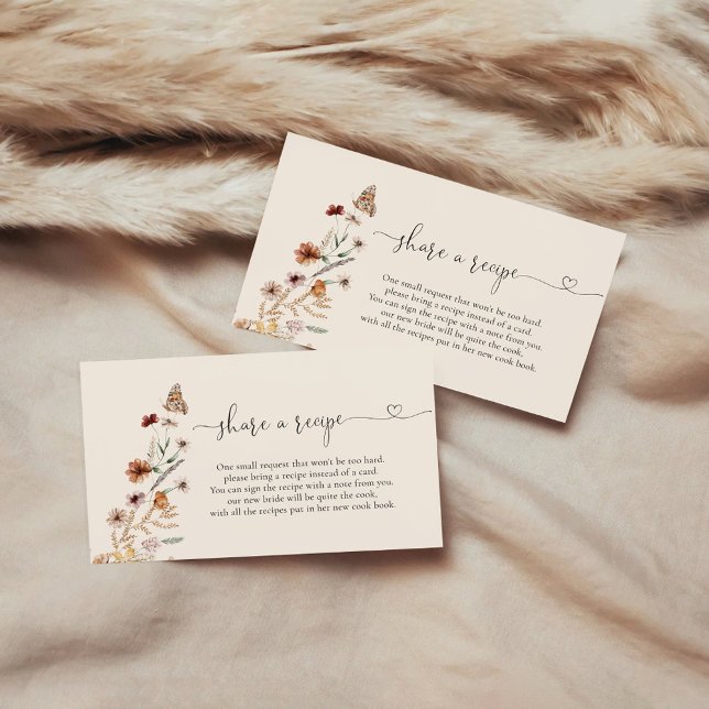 Tarjeta De Recepción Petición de la ducha de flores silvestres Boho Tin (Subido por el creador)