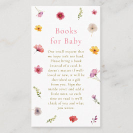 Tarjeta De Recepción Petición de libro de Baby Shower Baby in Bloom