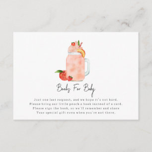 Tarjeta De Recepción Petición de libro de Baby Shower Little Peach Smoo
