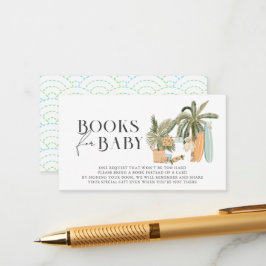 Tarjeta De Recepción Petición de libro de Baby Shower para bebé a bordo