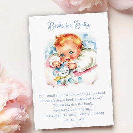 Tarjeta De Recepción Petición de libro de Baby Shower para bebé vintage