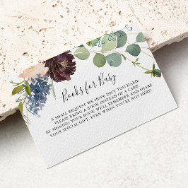 Tarjeta De Recepción Petición de libro de Baby Shower sobre la vegetaci