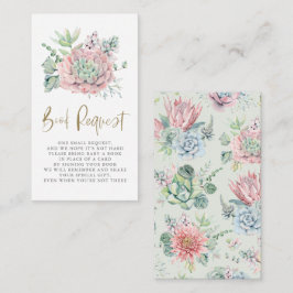 Tarjeta De Recepción Petición de libro de colores de color de agua past