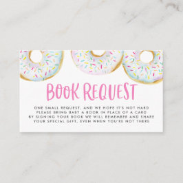 Tarjeta De Recepción Petición de libro de donuts de color blanco para s