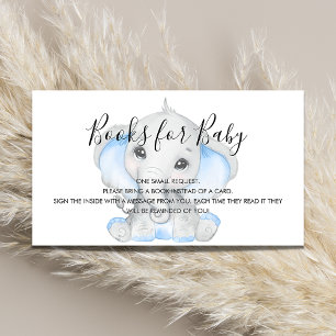 Tarjeta De Recepción Petición de libro de ducha para bebés con elefante