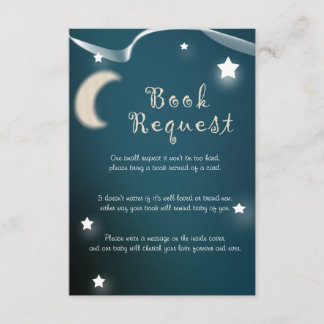 Tarjeta De Recepción Petición de libro de estrellas con poema