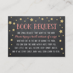 Tarjeta De Recepción Petición de libro de estrellas Twinkle, rosa, rima