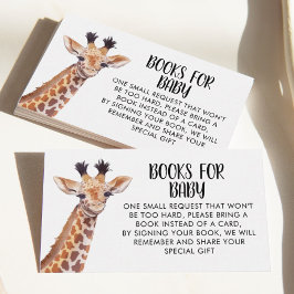 Tarjeta De Recepción Petición de libro de Safari de Baby Giraffe