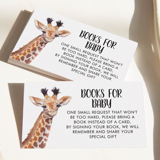 Tarjeta De Recepción Petición de libro de Safari de Baby Giraffe (Subido por el creador)