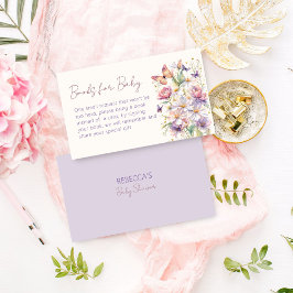 Tarjeta De Recepción Petición de libros de ducha de pequeñas mariposas