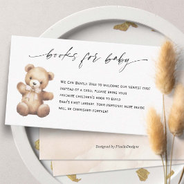 Tarjeta De Recepción Petición de libros neutrales de género beige Teddy