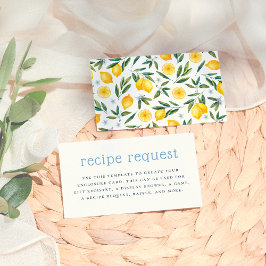 Tarjeta De Recepción Petición de receta para insertar ducha de novia li