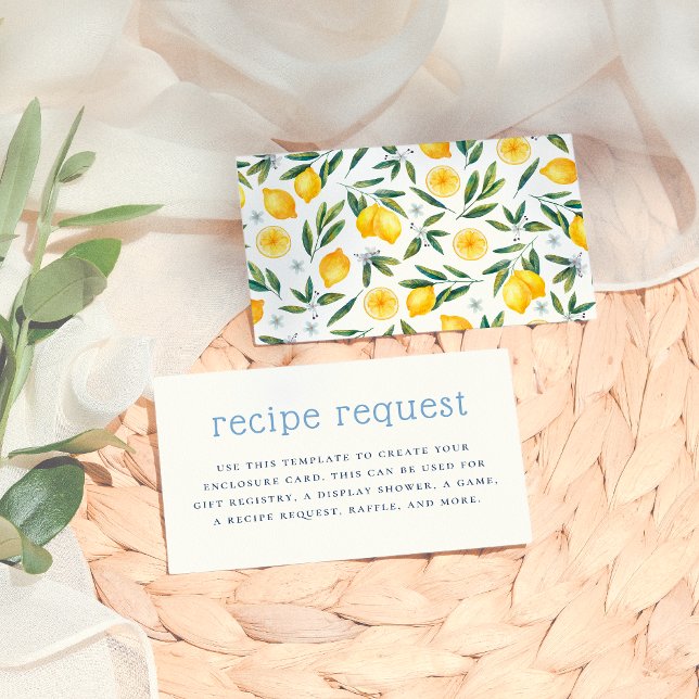 Tarjeta De Recepción Petición de receta para insertar ducha de novia li (Subido por el creador)