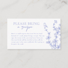 Tarjeta De Recepción Petición de receta para la ducha de novia Chinoise