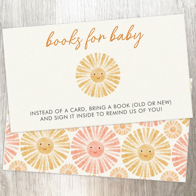 Tarjeta De Recepción Petición de reserva de Baby Shower Little Sunshine (Little Sunshine books for baby baby shower enclosure card with custom text)