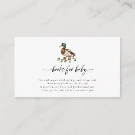 Tarjeta De Recepción Petición de un libro de Baby Shower para el pato p