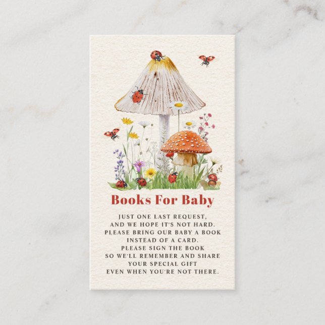 Tarjeta De Recepción Petición de un libro de Baby Shower para Little La (Anverso)