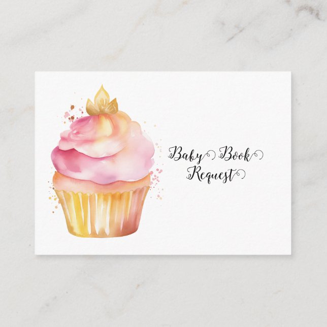 Tarjeta De Recepción Petición de un libro de bebé para la copa de globo (Reverso)