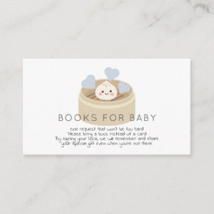Tarjeta De Recepción Petición de un pequeño libro azul de Baby Shower