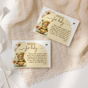 Tarjeta De Recepción Petición del libro de Baby Shower Little Honey Bee