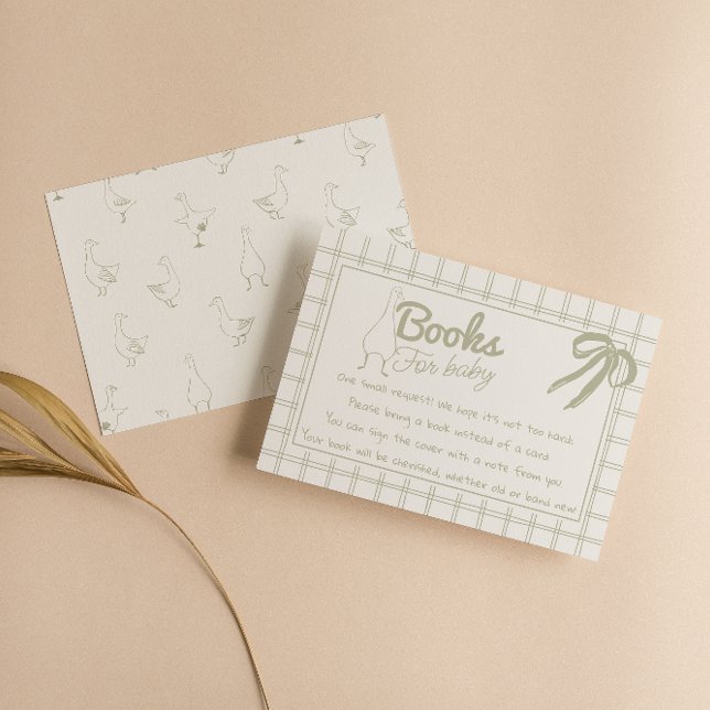 Tarjeta De Recepción Petición del Libro de Gingham neutral de Silly Goo (Subido por el creador)