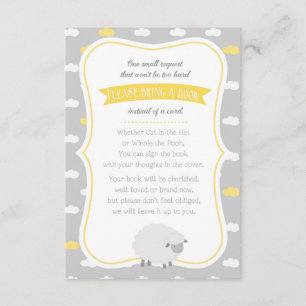 Tarjeta De Recepción Petición del libro de las ovejas (amarillas y