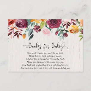 Tarjeta De Recepción Petición floral del libro de la fiesta de