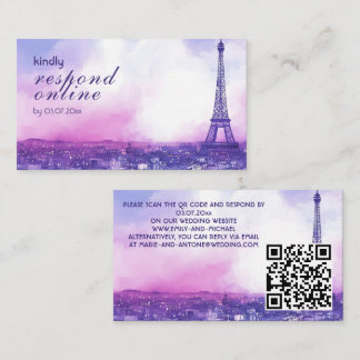 Tarjeta De Recepción Petite Online Reply Request Amour Éternel