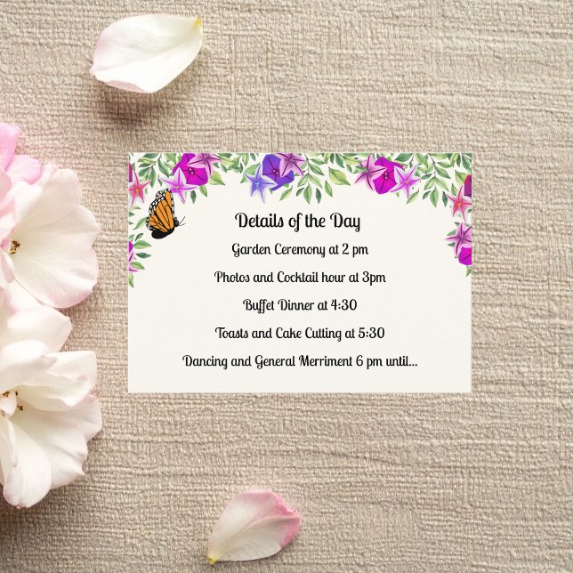 Tarjeta De Recepción Petunia Mariposa (Subido por el creador)