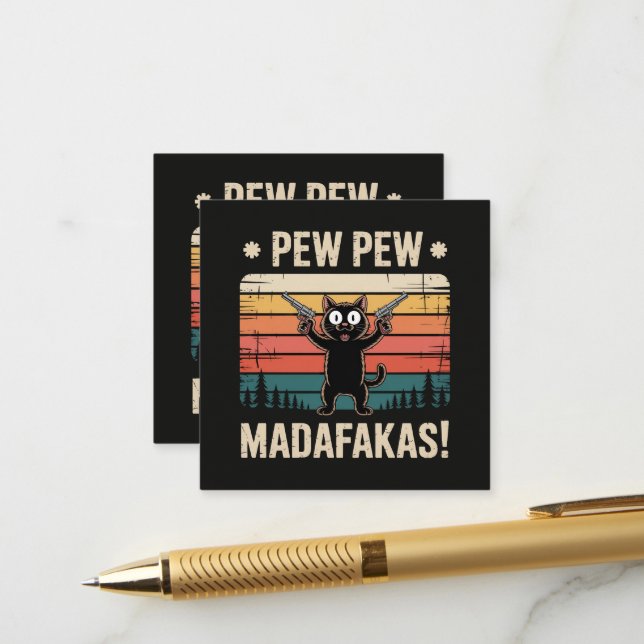 Tarjeta De Recepción Pew Pew Hijosdemamá (Anverso/Reverso In Situ)