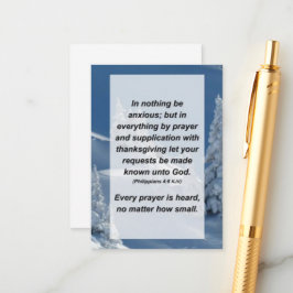 Tarjeta De Recepción Ph. 4:6 En nada hay ansiedad, pero en todo