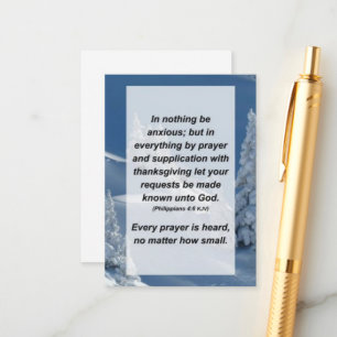 Tarjeta De Recepción Ph. 4:6 En nada hay ansiedad, pero en todo