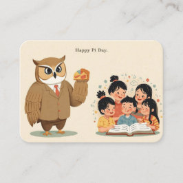 Tarjeta De Recepción Pi Day Enclosure Card – Cute Owl Teacher