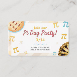 Tarjeta De Recepción Pi Day Party  – Come for the Pi, Stay for the Pie