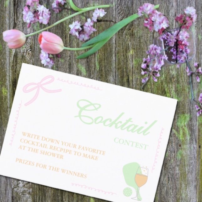 Tarjeta De Recepción Pickleball and Prosecco Cocktail Contest (Subido por el creador)