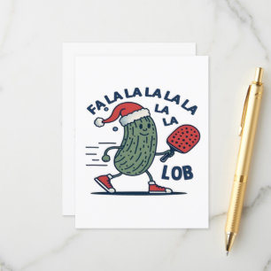 Tarjeta De Recepción Pickleball Navidad