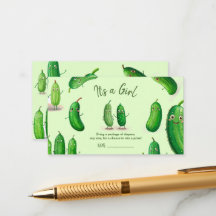 Pickles Cucumber Green Whimsical Baby Shower