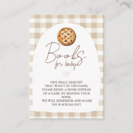 Tarjeta De Recepción Pie Baby Shower Books para el bebé