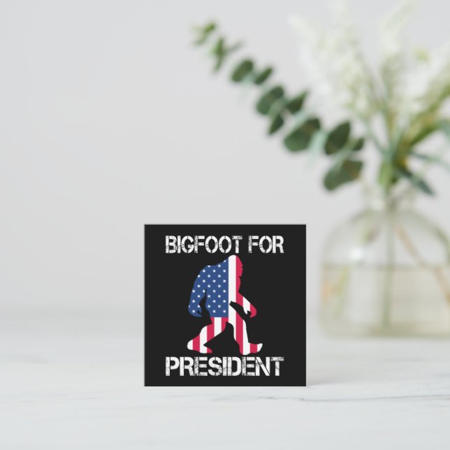 Tarjeta De Recepción Pie Grande Para El Presidente Funny Bigfoot (Anverso de pie)