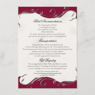 Tarjeta De Recepción Piel de pavo real en los baños - Recepción, Mapa, 