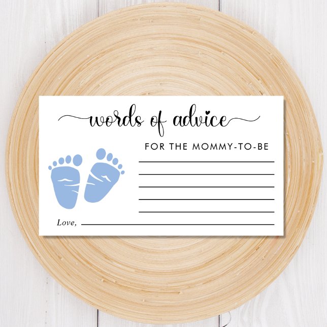 Tarjeta De Recepción Pies cortos bebé niño duchan palabras de consejo (Subido por el creador)