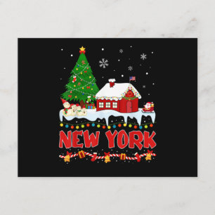 Tarjeta De Recepción Pijama de luces del árbol de Navidad del estado de