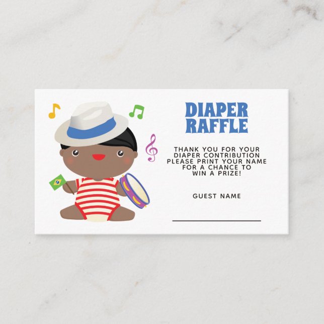 Tarjeta De Recepción Piloto de acuarela Teddy Bear Diaper Raffle Enclos (Anverso)