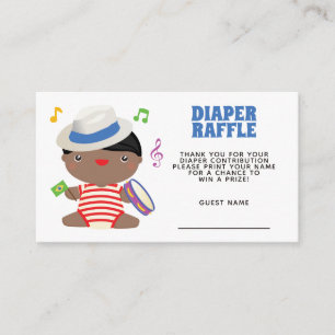 Tarjeta De Recepción Piloto de acuarela Teddy Bear Diaper Raffle Enclos