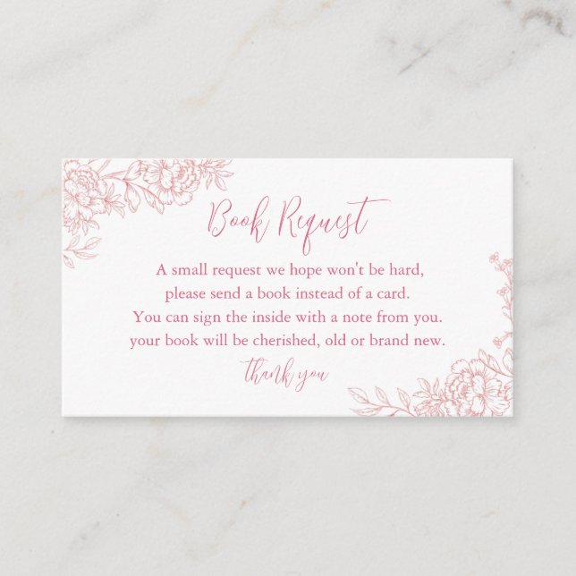 Tarjeta De Recepción PINCHE FRANCÉS TOILE Bebé Solicitud Insertar (Anverso)