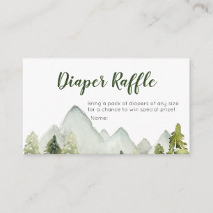 Tarjeta De Recepción Pine Tree Adventure Baby Shower Diaper Raffle