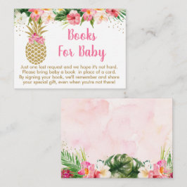 Tarjeta De Recepción Pineapple Tropical Floral Baby Shower Solicitud de