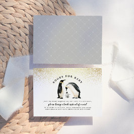 Tarjeta De Recepción Pingüino | Libros Baby Shower Para Bebés